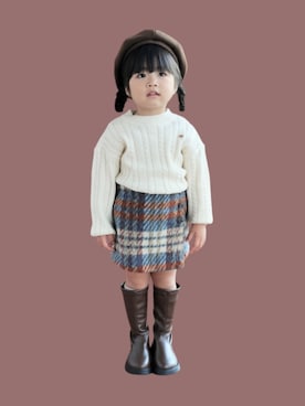 「アイテム（シューズ）」を使った、kana♡さん（キッズ・90cm）の冬コーディネート