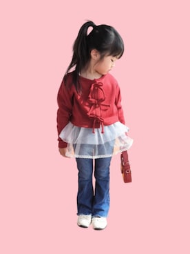 「アイテム（アンサンブル）」を使った、kana♡さん（キッズ・100cm）の春コーディネート