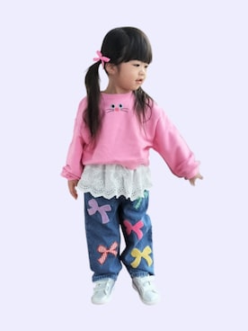 「アイテム（シューズ）」を使った、kana♡さん（キッズ・90cm）の秋コーディネート