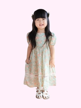 「アイテム（ヘアアクセサリー）」を使った、kana♡さん（キッズ・90cm）の夏コーディネート