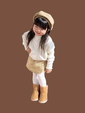 「アイテム（パンツ）」を使った、kana♡さん（キッズ・90cm）の冬コーディネート