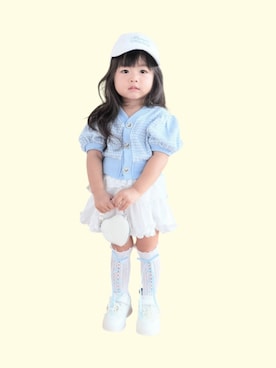 「アイテム（レッグウェア）」を使った、kana♡さん（キッズ・90cm）の秋コーディネート