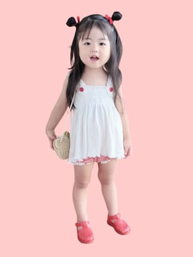 「アイテム（サンダル）」を使った、kana♡さん（キッズ・90cm）の夏コーディネート
