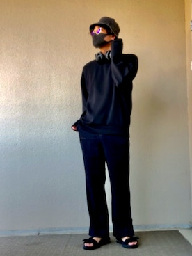「FILA（フィラ）のアイテム（サンダル）」を使った、xunさん（メンズ・175cm）の秋コーディネート