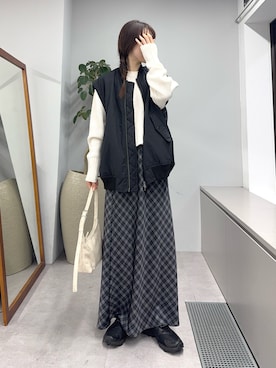 「アイテム（MA-1）」を使った、tntun0さん（レディース・166cm）の秋コーディネート