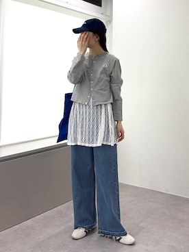 「GEVACO（ゲバコ）のアイテム（キャップ）」を使った、tntun0さん（レディース・166cm）の春コーディネート