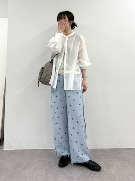 「CIAOPANIC TYPY（チャオパニックティピー）の【累計販売枚数13万枚突破!!】＜抗菌防臭機能付き＞2WAY配色タンクトップ（タンクトップ、グレー系）」を使った、tntun0さん（レディース・166cm）の春コーディネート