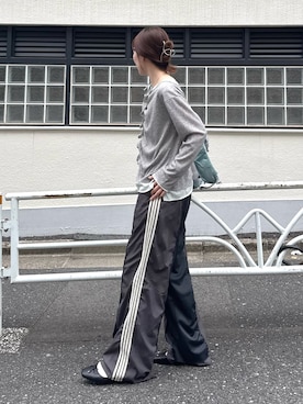 「etsinta（エシンタ）のアイテム（パンツ）」を使った、tntun0さん（レディース・166cm）の冬コーディネート