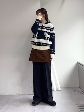 「GEVACO（ゲバコ）のアイテム」を使った、tntun0さん（レディース・166cm）の冬コーディネート