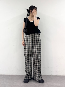 「アイテム（サロペット/オーバーオール）」を使った、tntun0さん（レディース・166cm）の夏コーディネート