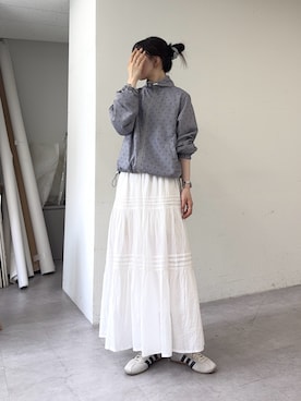 「アイテム（ブルゾン）」を使った、tntun0さん（レディース・166cm）の夏コーディネート
