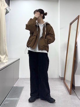 「アイテム（ブルゾン）」を使った、tntun0さん（レディース・166cm）の秋コーディネート