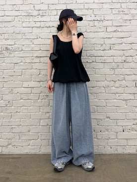 「アイテム（タンクトップ）」を使った、tntun0さん（レディース・166cm）の夏コーディネート