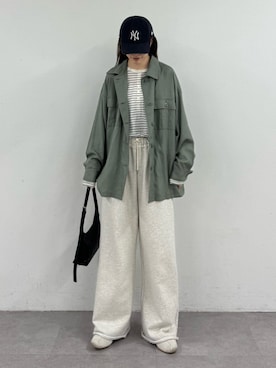 「アイテム（スウェットパンツ）」を使った、tntun0さん（レディース・166cm）の秋コーディネート