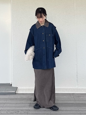 「アイテム（その他アウター）」を使った、tntun0さん（レディース・166cm）の秋コーディネート
