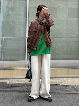 「アイテム（ブルゾン）」を使った、tntun0さん（レディース・166cm）の秋コーディネート