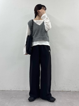 「アイテム（スウェットパンツ）」を使った、tntun0さん（レディース・166cm）の秋コーディネート