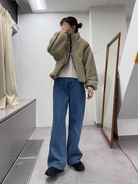 「アイテム（ブルゾン）」を使った、tntun0さん（レディース・166cm）の秋コーディネート