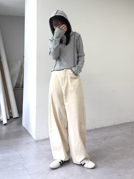 「アイテム（チノパンツ）」を使った、tntun0さん（レディース・166cm）の夏コーディネート