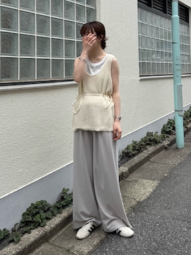 「CIAOPANIC TYPY（チャオパニックティピー）のアイテム（スラックス）」を使った、tntun0さん（レディース・166cm）の春コーディネート