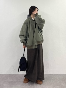 「CIAOPANIC TYPY（チャオパニックティピー）のムートンサンダル（サンダル）」を使った、tntun0さん（レディース・166cm）の秋コーディネート