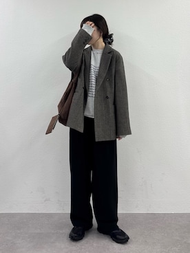 「アイテム（スラックス）」を使った、tntun0さん（レディース・166cm）の秋コーディネート