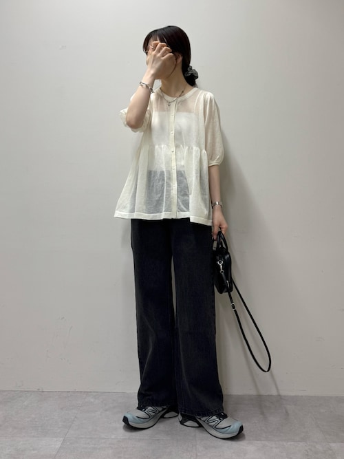 完売品【OBLI】 2way パフスリーブカラーニット　ブラック パフスリーブニット/ブラック【残りわずか】 | サンプルセール