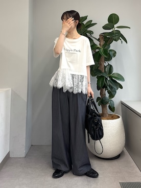 「CIAOPANIC TYPY（チャオパニックティピー）のアイテム（パンツ）」を使った、tntun0さん（レディース・166cm）の夏コーディネート