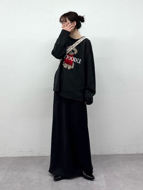 セール】【ユニセックス】犬アソート柄ロゴジャガードニット（ニット