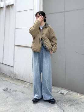 「CIAOPANIC TYPY（チャオパニックティピー）のアイテム（ブルゾン）」を使った、tntun0さん（レディース・166cm）の秋コーディネート