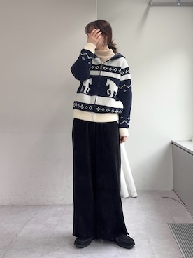 「GEVACO（ゲバコ）のアイテム」を使った、tntun0さん（レディース・166cm）の冬コーディネート