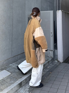 「アイテム（モッズコート）」を使った、tntun0さん（レディース・166cm）の秋コーディネート