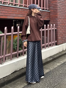 「アイテム（キーホルダー）」を使った、tntun0さん（レディース・166cm）の秋コーディネート