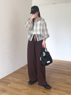 「CIAOPANIC TYPY（チャオパニックティピー）のアイテム（キャップ）」を使った、tntun0さん（レディース・166cm）の夏コーディネート