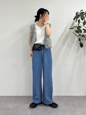 「アイテム（ベスト）」を使った、tntun0さん（レディース・166cm）の夏コーディネート