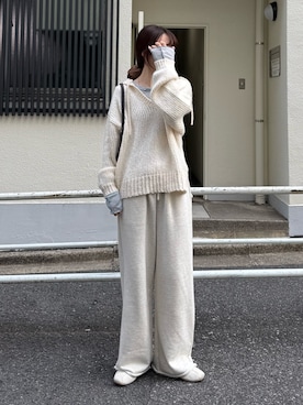 「アイテム（スウェットパンツ）」を使った、tntun0さん（レディース・166cm）の秋コーディネート