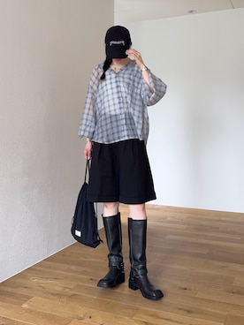 「CIAOPANIC TYPY（チャオパニックティピー）のアイテム（帽子）」を使った、tntun0さん（レディース・166cm）の夏コーディネート