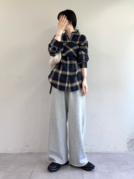 「アイテム（スウェットパンツ）」を使った、tntun0さん（レディース・166cm）の夏コーディネート