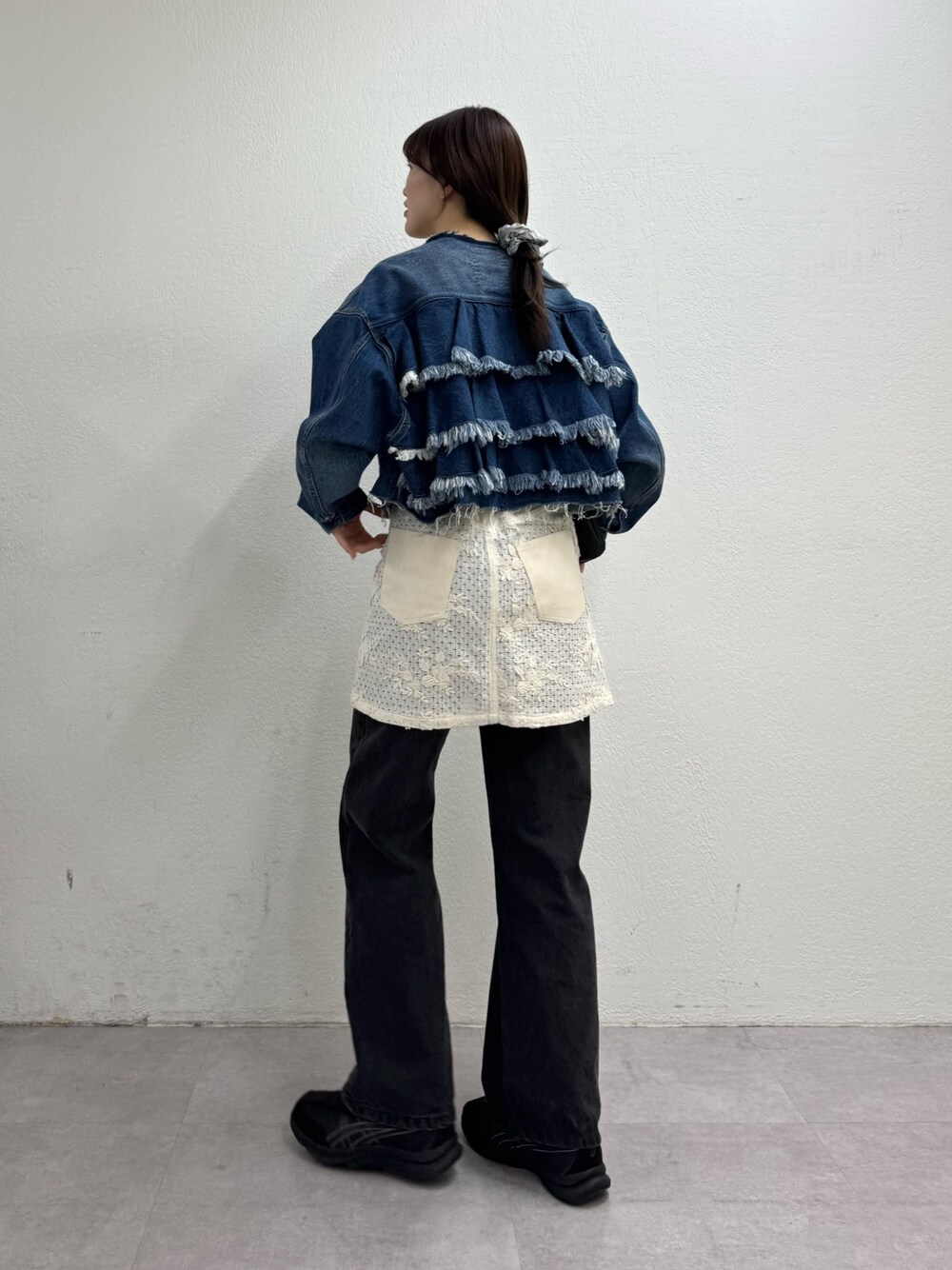 etsinta/エシンタ】バックフリルデニムジャケットを使った人気