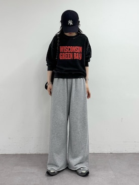 「アイテム（スウェット、ブラック系）」を使った、tntun0さん（レディース・166cm）の夏コーディネート
