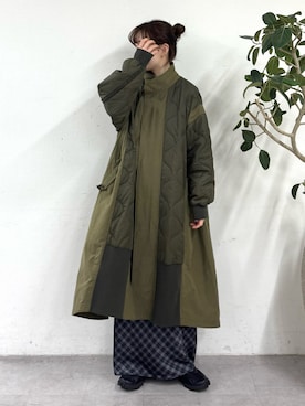 「アイテム（モッズコート）」を使った、tntun0さん（レディース・166cm）の冬コーディネート