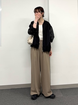 「CIAOPANIC TYPY（チャオパニックティピー）のアイテム（スラックス）」を使った、tntun0さん（レディース・166cm）の春コーディネート