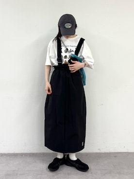 「DOD（ディーオーディー）のアイテム（キャップ）」を使った、tntun0さん（レディース・166cm）の春コーディネート