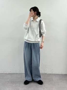 「CIAOPANIC TYPY（チャオパニックティピー）の【UNISEX】ポーチ付き中綿ハンドBAG（ショルダーバッグ）」を使った、tntun0さん（レディース・166cm）の春コーディネート