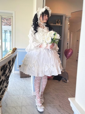 「アイテム（ヘアアクセサリー）」を使った、およよさん（レディース・162cm）の夏コーディネート