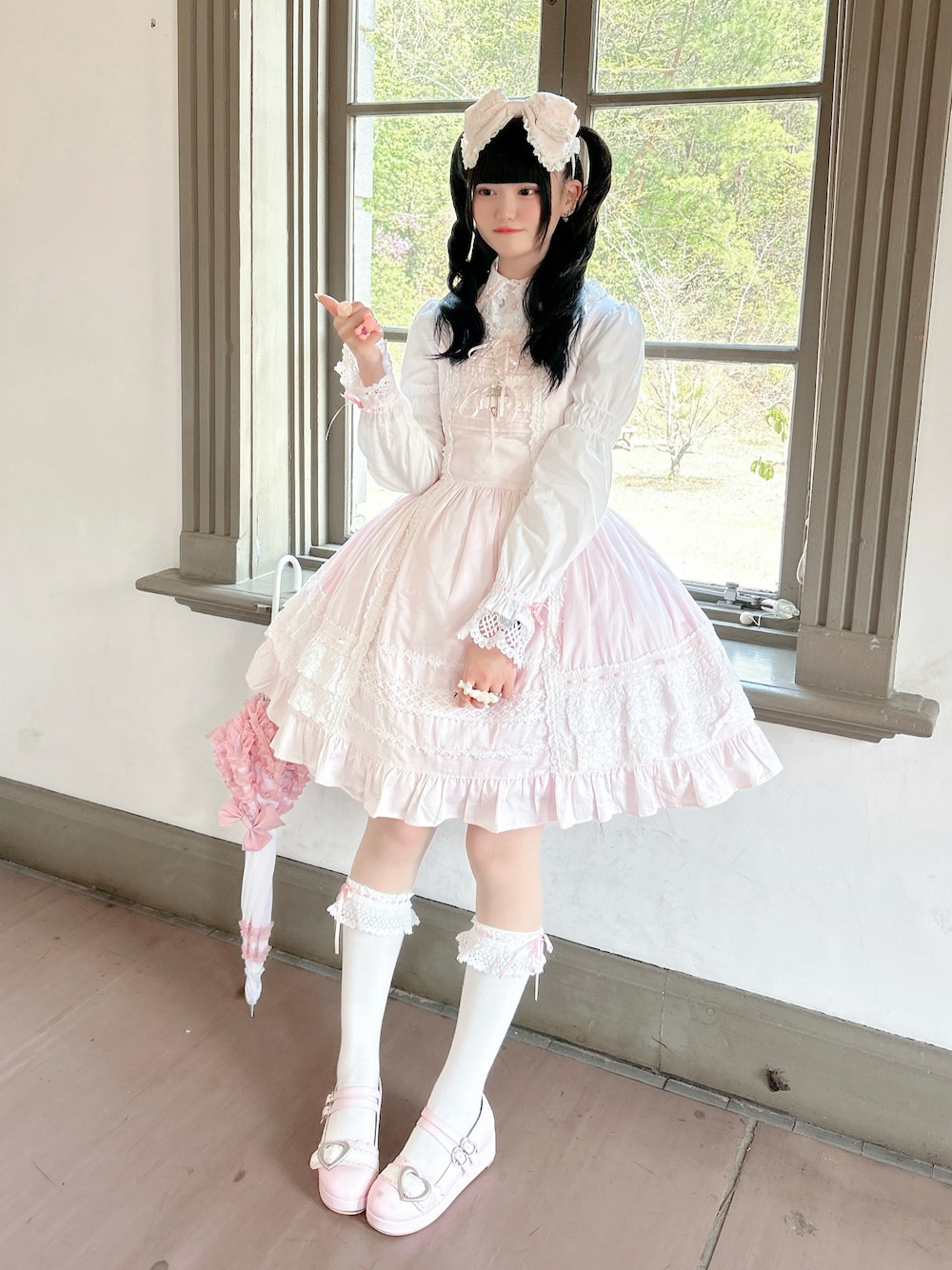 レースフリルジャンパースカート 黒 BABYクラシカルシリーズ/別珍レースフリルジャンパースカート | BABY