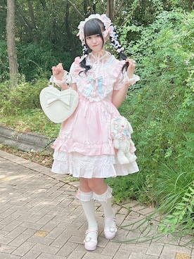 「アイテム（エプロン）」を使った、およよさん（レディース・162cm）の夏コーディネート