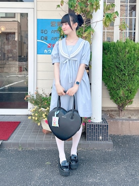 「BUBBLES（バブルス）のアイテム」を使った、およよさん（レディース・162cm）の夏コーディネート