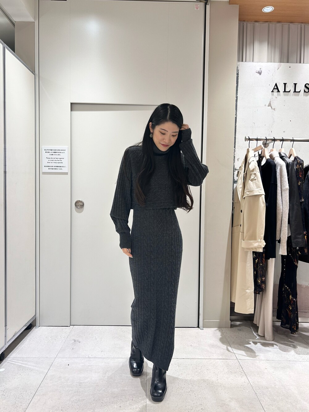 ALLSAINTS ANDREA 2-IN-1 DRESS ドレスワンピースのみ ALLSAINTS Andrea 2-In-1 Dress | endource