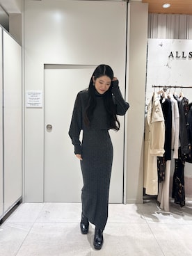 「ALLSAINTS（オールセインツ）のアイテム」を使った、MARINAさん（レディース・155cm）の秋コーディネート